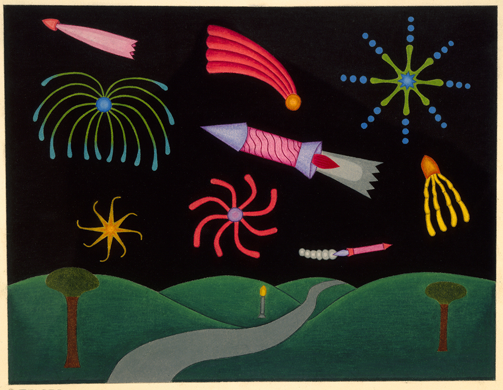 Fireworks 1983 84 Malcah Zeldis