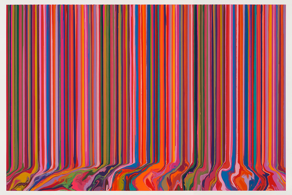 Poured Triptych Etching Primavesi After Klimt 2017 Ian Davenport